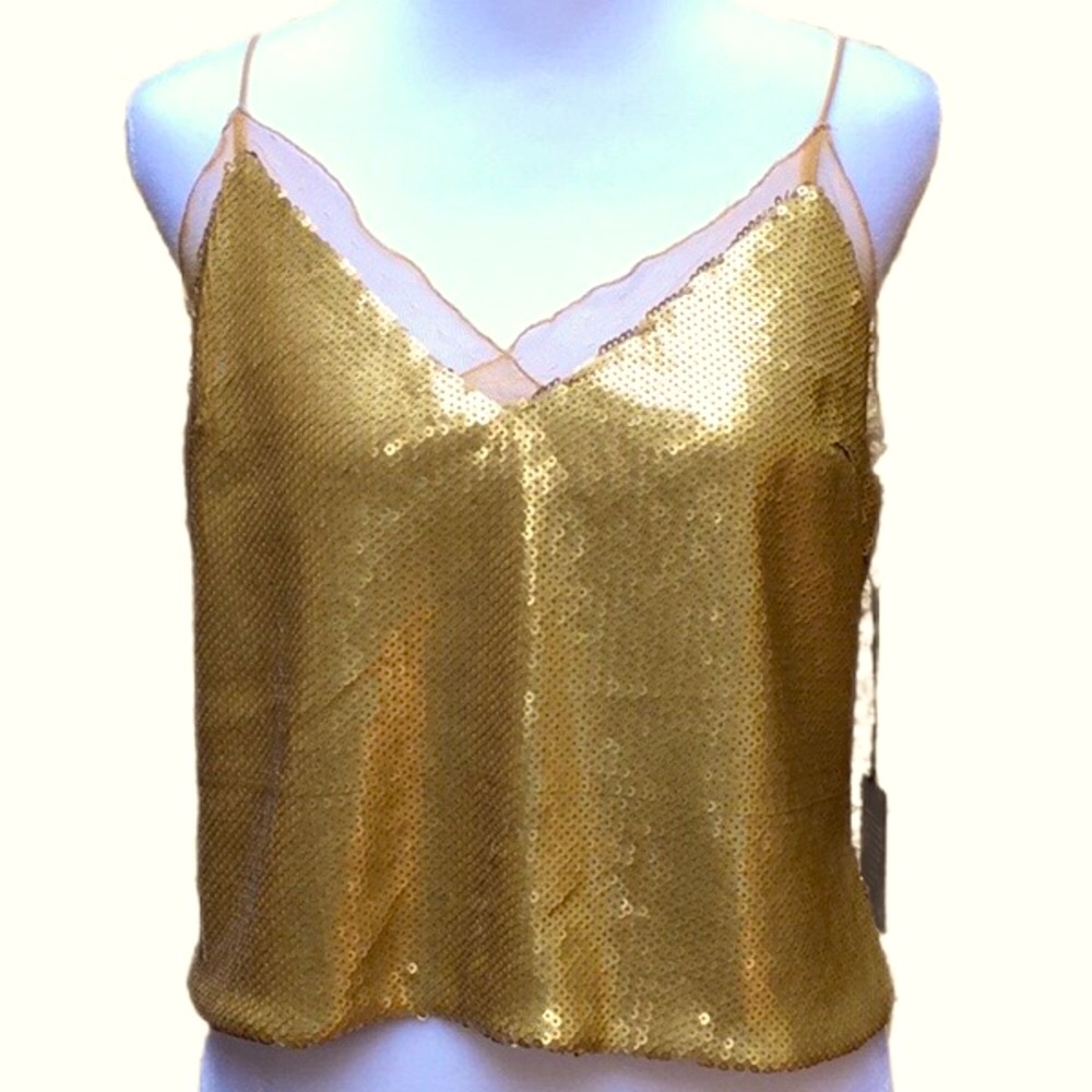 4/$20! Gold Sequin Forever 21 Top